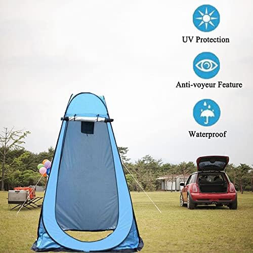 WOLFHOME Toilet Tent for Camping, Pop Up Toilet Tent Portable Shower Privacy Tent, Waterproof Anti-UV Fish Tent, Pop Up Changing Tent for Camping Shower, Toilet, Fishing, Bathing, with Carrying Bag