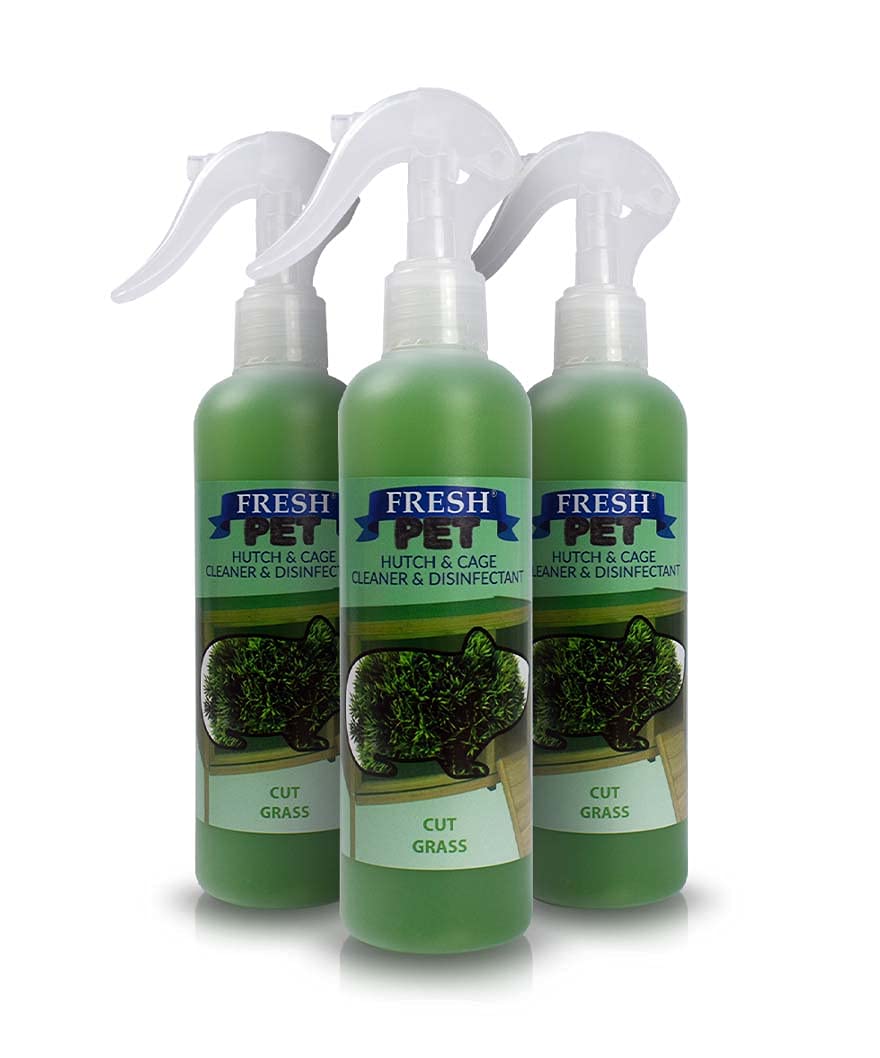 Rodent Specialist Disinfectant Rabbit Hutches and Cages Fresh Pet 3 x 250ml (CUT GRASS)
