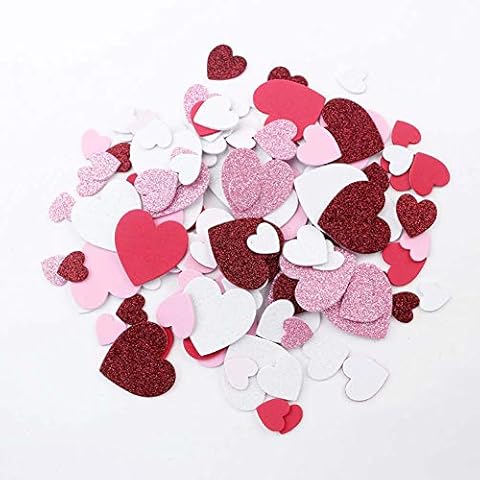 Glitter Foam Heart Stickers for Kids Cover