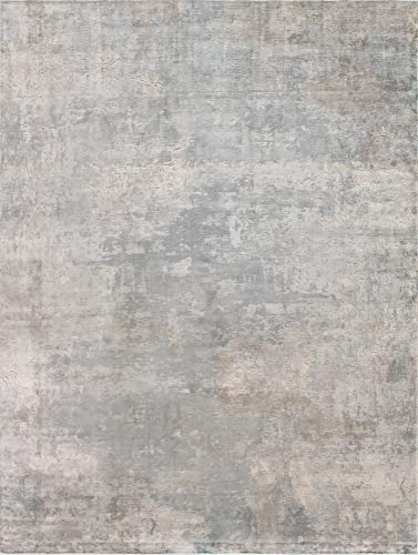 Pasargad Home Beverly Collection Bamboo Silk Area Rug, Hand-Loomed Construction Abstract Rugs for Living Room, Bedroom, Home Office, 9' 0" X 12' 0" Silver Pasargad Home Beverly Collection Bamboo Silk Area Rug, Hand-Loomed Construction Abstract Rugs for Living Room, Bedroom, Home Office, 9' 0" X 12' 0" Silver