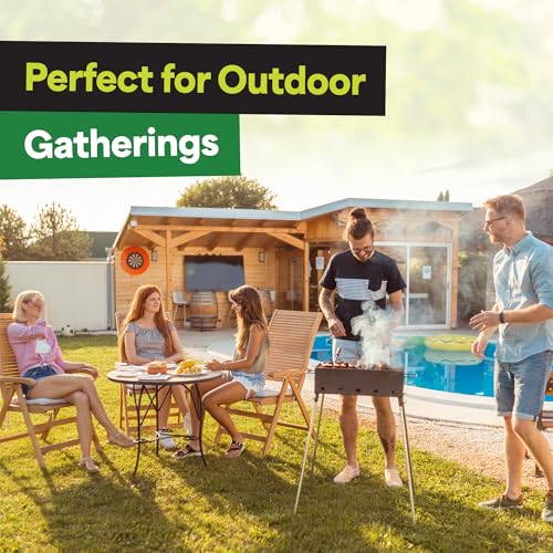 EconoHome 4-Piece Outdoor Patio Furniture Set - Patio Set with 2 Rattan Chairs, 1 Loveseat & 1 Glass -Top Coffee Table - Weather-Proof Wicker with Cushions - Conversation Set for Porch, Balcony, Lawn - Image 9