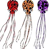 Hengda Kite-Pack 3 Spotty Colors-Beautiful Large Easy Flyer Kite for Kids-software octopus-It's BIG! 31 Inches Wide with Long Tail 157 Inches Long-Perfect for Beach or Park by Hengda kite