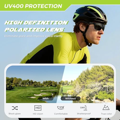 SUNGAIT Polarized Wrap Around Sports Sunglasses Men Classic Square Style for Driving Running Fishing3