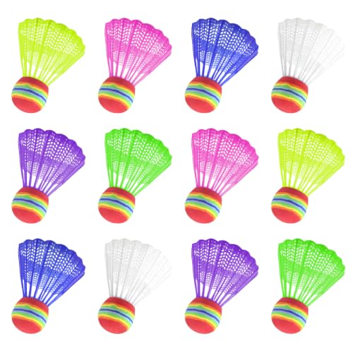 Xbessc 18 Pièces Volants Badminton Extérieur Nylon 6 Couleurs