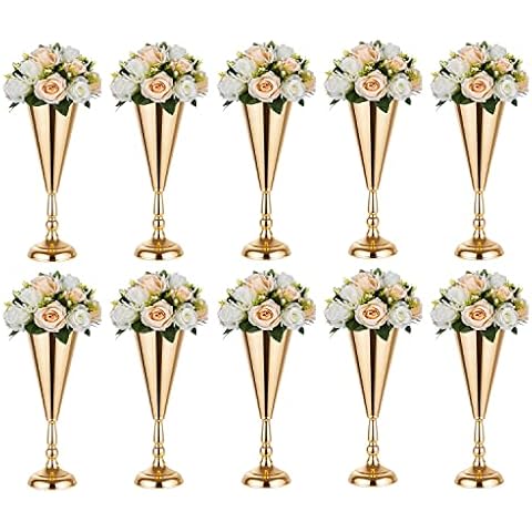 Jarrón de mesa de metal para boda con soporte para flores y velas Cover