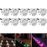 Wasserdicht IP67,Netzteil sind auch IP67 wasserdicht, Schutz gegen Staub und Feuchtigkeit,50.000 Stunden Lebensdauer,Energieeinsparung und Umweltschutz,-Abmessung je Strahler Ø 30 x 18.5MM, Bohrlochdurchmesser 24 mm; Kabellänge zwischen den LEDs je 100 cm; Wenn du möchtest Verlängerte Länge,Sie können Verlängerungskabel mit uns kaufen