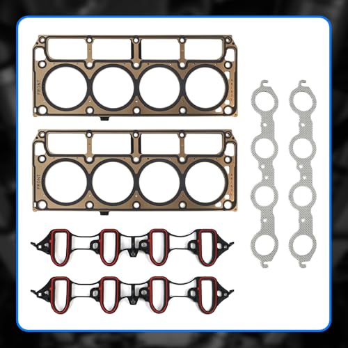 Image of MLS Full Cylinder 5.3 Head Gasket Set Kit w / ES72220 Bolts, Compatible with 2007-2013 Chevy Silverado 1500 Tahoe Suburban, GMC Sierra Yukon, Buick 5.3L V8 Engines
