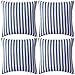 Ausla Oreiller de canapé Bleu, 4pcs Polyester Premium avec 400g PP de Remplissage Oreiller de canapé Oreiller de lit Oreiller de Camping en Plein air, 45 x 45 cm, Bleu Marine