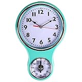 Lily's Home Retro Kitchen Timer Wall Clock, Bell Shape - Turquoise