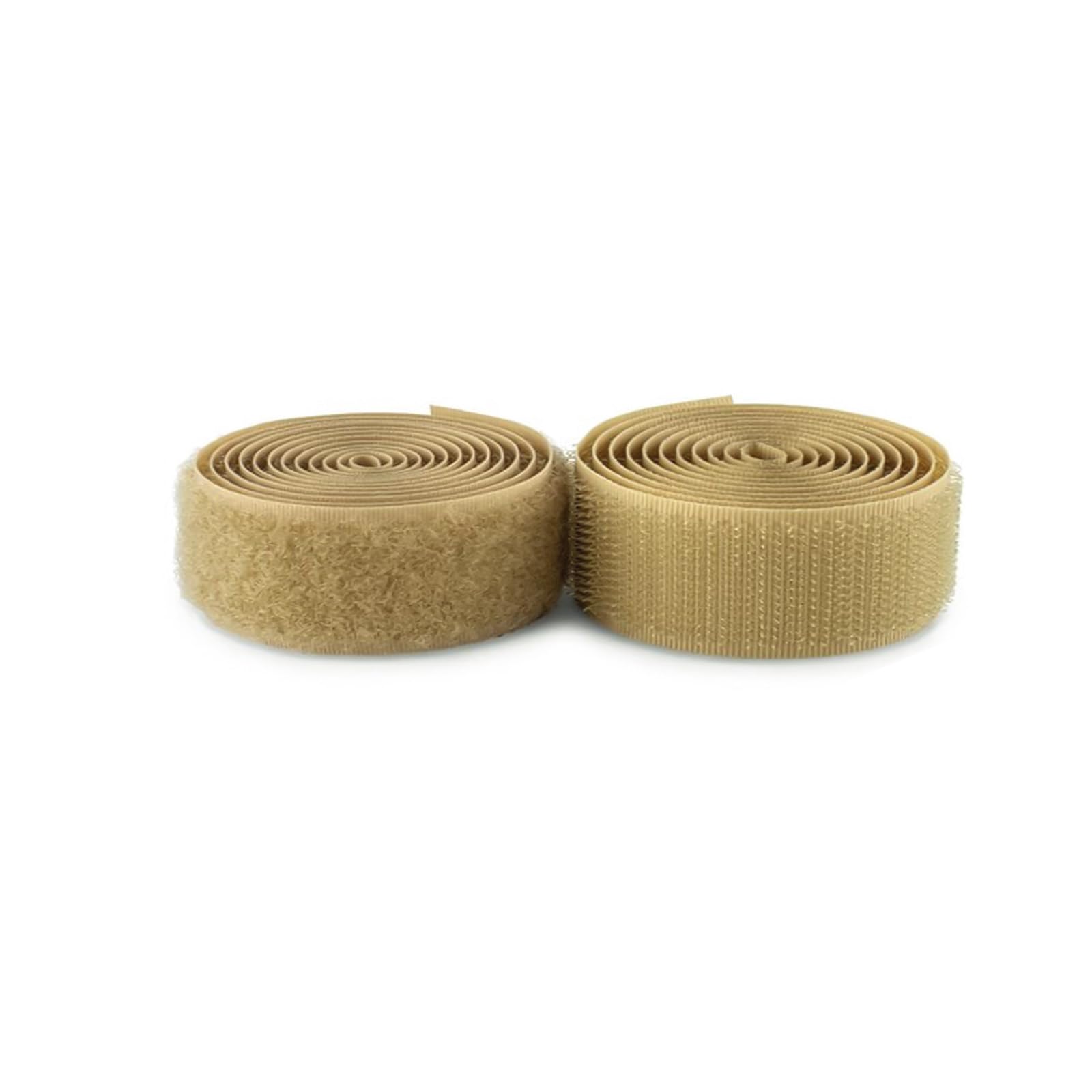 3/4 inch Wide Beige Sew on Hook and Loop Tape Non-Adhesive 1 Yd Length Tan Nylon Hook Loop Tape Fabric Fastener Set for Military Form Bags Clothes