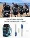 Abahub Adjustable Kayak Paddle 210-230 cm/82.6-90.5 Inches Floating Kayaking Oars Boating Oars Canoeing Oars Blue