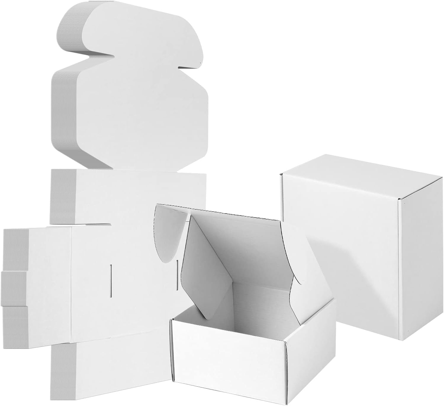 AIYUNNI 25 Pack Small Shipping Boxes White Corrugated