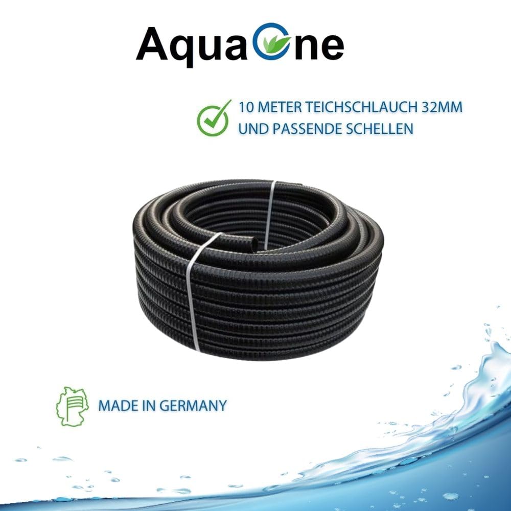 AquaOne Set di filtri per laghetto con pompa per laghetto, impianto di filtraggio CPU-20000 per laghetto fino a 40.000 litri, set completo con lampada UV, pompa Eco 50 Watt, tubo per laghetto n. 42