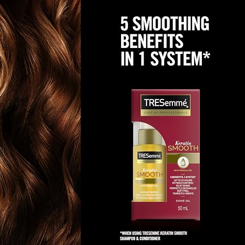 TRESemmé Pro Collection Keratin Smooth Shine Oil with keratin and marula oil for soft, shiny, frizz-free hair 50 ml - Image 3