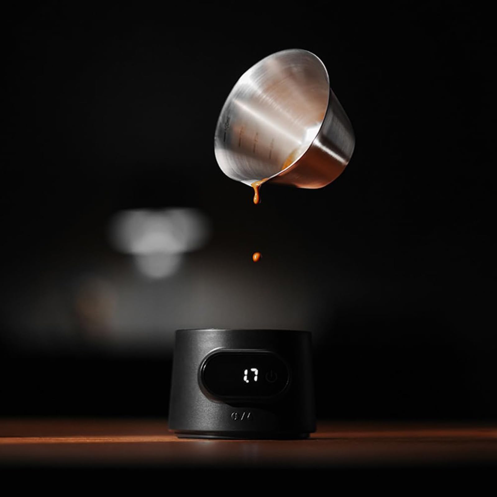Báscula Digital De Café De 0,2 a 500 G, Vaso Medidor De 100 Ml para Granos De Café, con Pantalla Táctil LED, Precisión De 0,2 a 199,9 G/0,1g Y De 0,2 a 499,9 G/1g. para Espresso