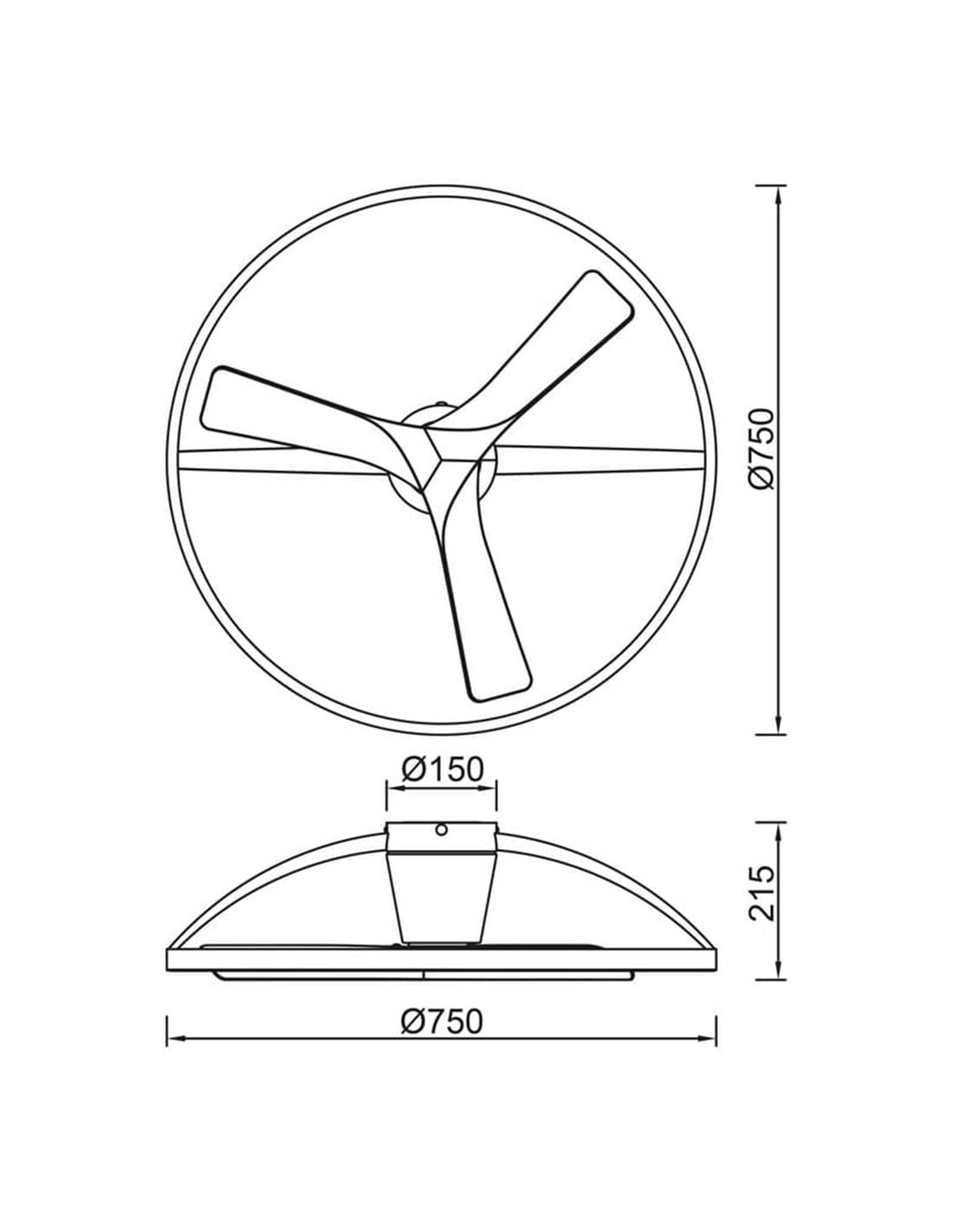 Ventilatore NEPAL II bianco-legno