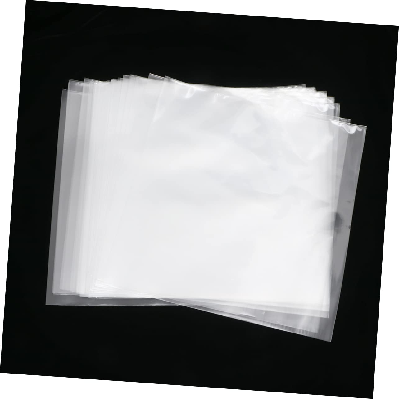 Mikinona 50pezzi Buste Protettive per Vinili Sacchetti Piatto Chiusura Tasche Resistente per Protezione Dischi Vinile Custodia Anti- e Anti-Usura