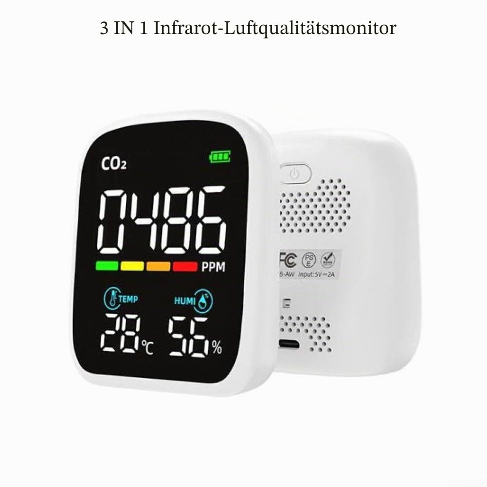 WIFI Infrarot CO2 Monitor Kohlendioxid Monitor NDIR Sensor Luftqualität Monitor