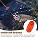 JSHANMEI Fishing Double Rattle Beads, 40pcs Catfish Rattle Bells Attractor Portable Plastic Fishing Beads Bells Tackle Accessories for Catfish Striper Bass Pompano