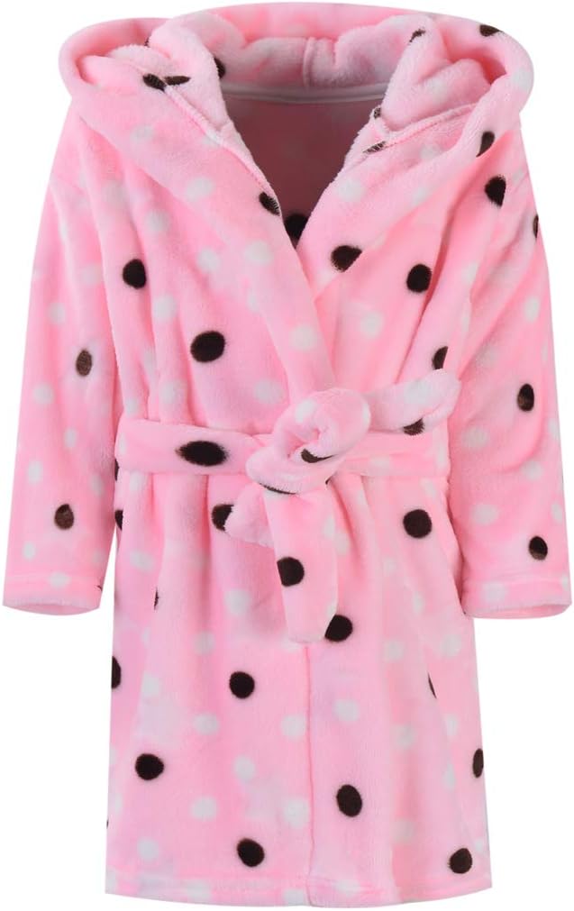 Toddlers/Kids Hooded Terry Robe Fleece Bathrobe Children's Pajamas Sleepwear
