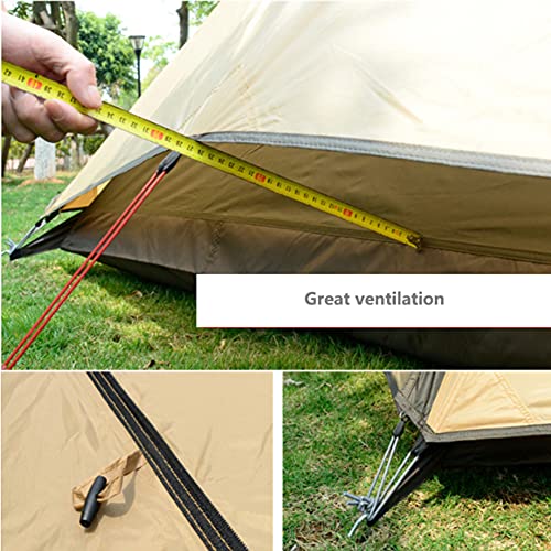 upscale outdoor waterdichte 4 personen yurt bell tent familie tipi tent dubbele lagen indian tipi tent geschikt voor vrachtwagen camping vakanties/wit - Afbeelding 5