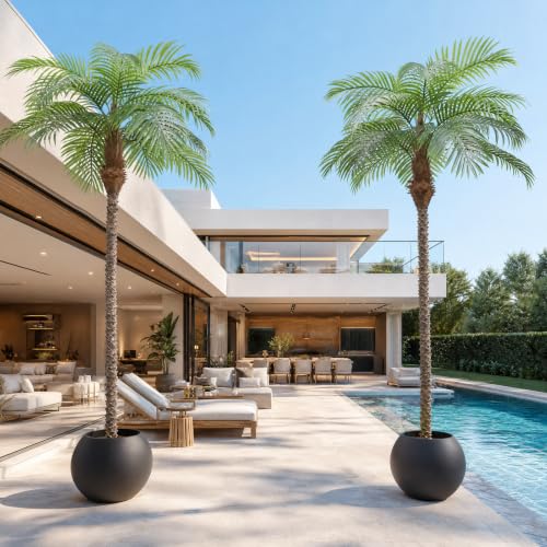 Image of Artificial Palm Trees for Outdoors,8.5ft Tall Fake Plant for Indoor /Outdoor