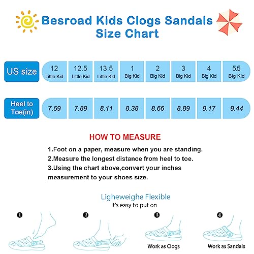 Besroad Outdoor Beach Water Shoes Athletic Swimming Sandals House Slippers For Kids Girls Boys Fox 13.5 Little Kid thumb #1