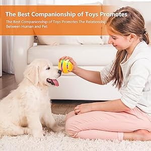 Interactive Dog Ball Toy Smart Tennis Pets Chew Toys Electric Launcher Durable Automatic Rolling Balls for Dogs Cat Bouncing Busy Ball for Smalllarge Pet yellow Automatic  Cucciolini Doodles Interactive dog ball toy smart tennis pets chew toys electric launcher durable automatic rolling balls for dogs cat bouncing busy ball for smalllarge pet yellow automatic   cucciolini doodles