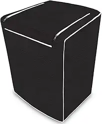 Capa de Máquina de Lavar Impermeável Com Zíper Todas as Marcas Eletrolux, Brastemp, Consul 12kg, 13kg, 14kg, 15kg, 16kg (Preto M)