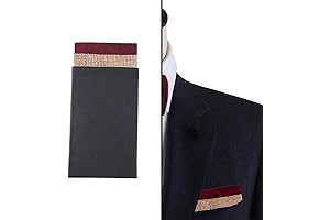 Burgundy with Rose Gold Rhinestones Pocket Square