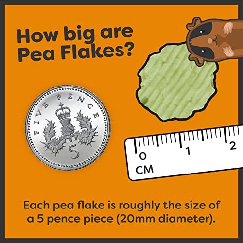 Pea Flakes 1kg | Small Animal Treat (Guinea Pigs/Rabbits/Hamsters/Rats/Mice/Gerbils/Chinchillas/Ferrets) | Natural Piggie Co.