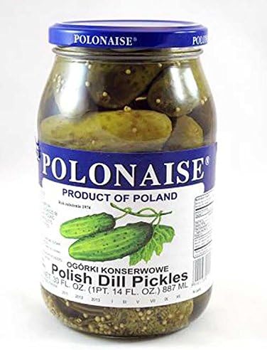 Polonaise Polish Dill Pickles Pack of 4 Jars (17.3 fl oz)
