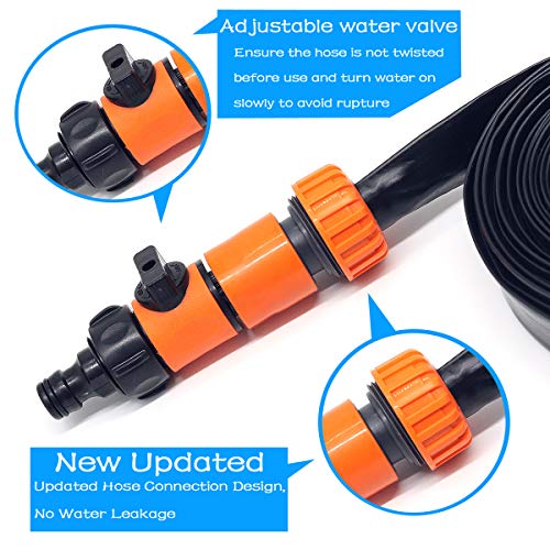 Trampoline Water Play Sprinklers for Kids, Boys Girls Fun Summer Outdoor Water Game Trampoline Sprinkler Accessories（32ft） - Thumbnail 2