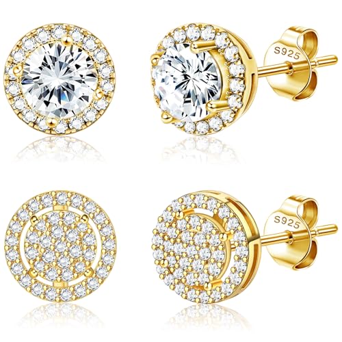 【Design Iced Out con Stili Tendenza e Classici】: I nostri CZ rotondi e quadrati Iced Off regalano un effetto bling abbagliante, unendo look di tendenza a un tocco classico. Questi orecchini Halo in diamanti sintetizzati sono l’epitome dell’eleganza essenziale, sia per uomo che per donna.