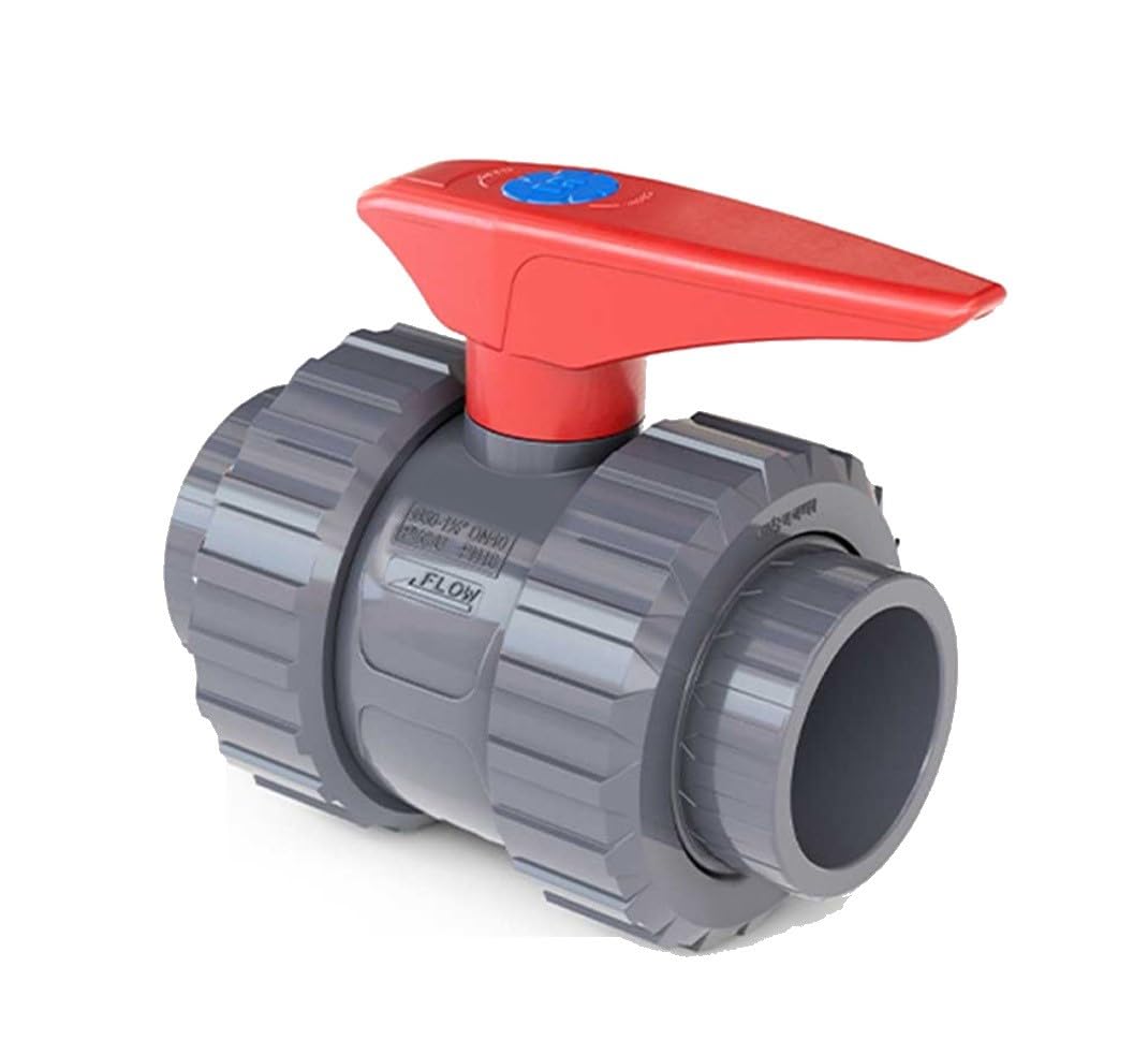 VÁLVULA LLAVE ENLACE PVC-U 50/50mm ALTO RENDIMIENTO. Para encolar. Pack de 1 unidad. Valvula PRODUCTO FABRICADO EN ESPAÑA.