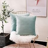 cojines cama verde agua DISEÑO: utilizamos el mismo tejido que la cremallera invisible en color para una apariencia elegante, fácil inserción, retiro y lavado.