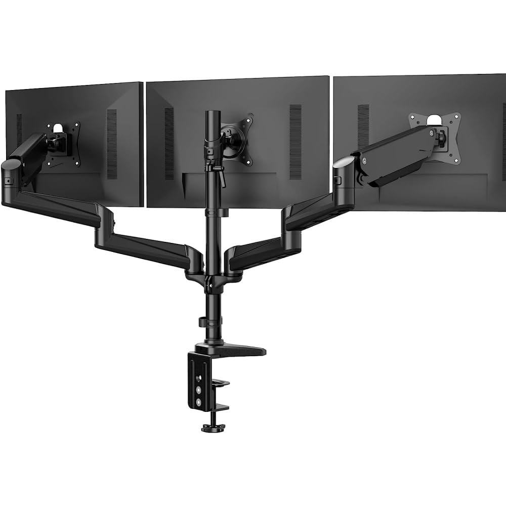 SaryEdge Height - Adjustable Monitor Stand Arm Triple Monitor Stand Adjustable Mount Arm 13 Inch to 32 Inch Wall -Mounted Monitor Stand Arm,