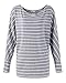 Produktbild kenoce Damen Langarmshirt Basic Shirt Rundhals Oberteil Tops Bluse Herbst und Winter Grau L
