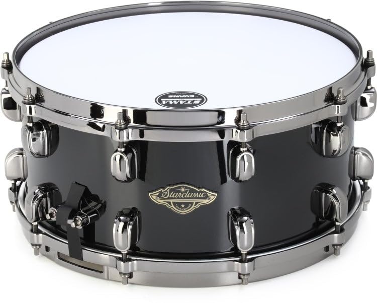 Tama Starclassic Walnut/Birch Snare Drum - 6.5 inches x 14 inches Piano Black with Black Nickel Hardware - Sweetwater Ex