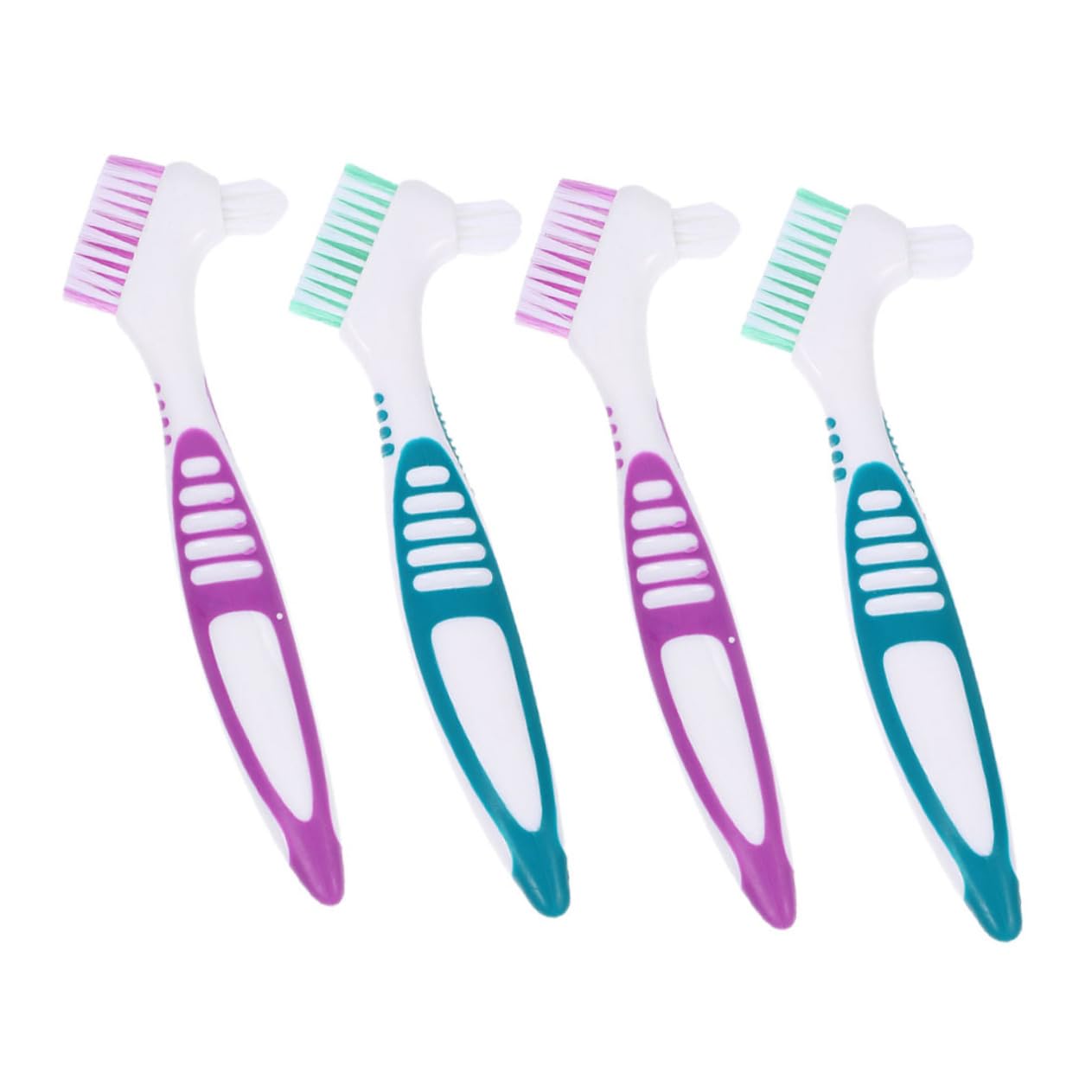 COLLBATH 20pezzi Spazzolino Per Dentiere Antiscivolo Spazzole Per e Dentiere Per Setole Morbide e Ergonomiche Per Orale