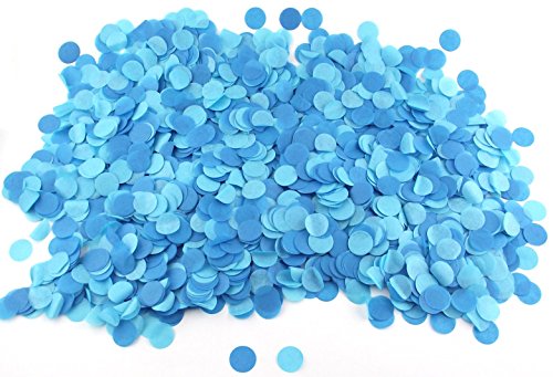 1 Inch Round Tissue Paper Confetti Circles - 2.8oz - 10,000 Pieces/Pack (Light Blue)