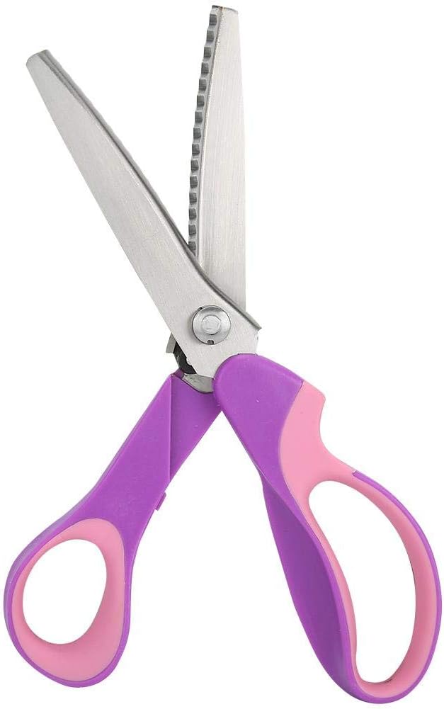 Pinking Shears, Stainless Steel Wavy Serrated Scissor Sewing Pinking Shears Professional