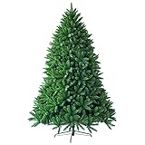 🎄【Apariencia magnífica y tacto realista】Este árbol de Navidad iluminado tiene una forma de abeto majestuosa y su color verde aporta vida y vitalidad a tu hogar. Las agujas de pino exuberantes y la hermosa apariencia del árbol te ofrecen una experiencia visual realista. El árbol se puede decorar con tarjetas de felicitación o estrellas para darle un ambiente festivo.