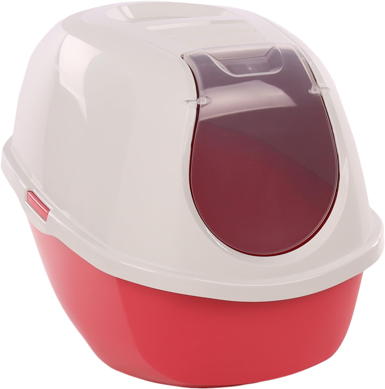 Flamingo Maison de Toilette pour Chat Kato XXL 66L - Maison de Toilette Chat fermée, Caisse Chat litiere, Amovible, Pelle, L59 x P39 x H39 cm Vert