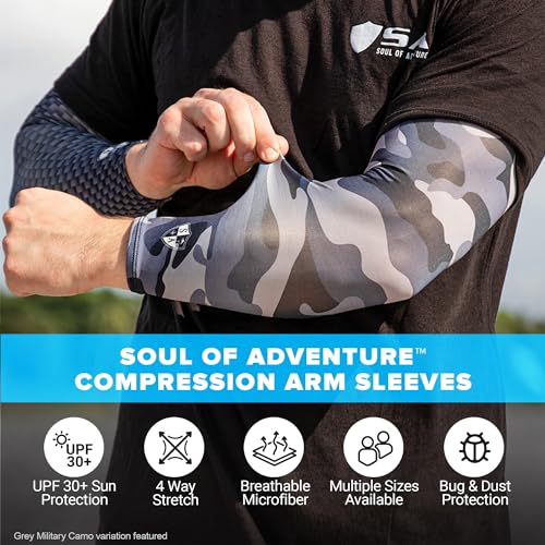 S A Compression Arm Sleeve UV 30+ Sun Protection, Moisture Wicking, 4-Way Stretch2