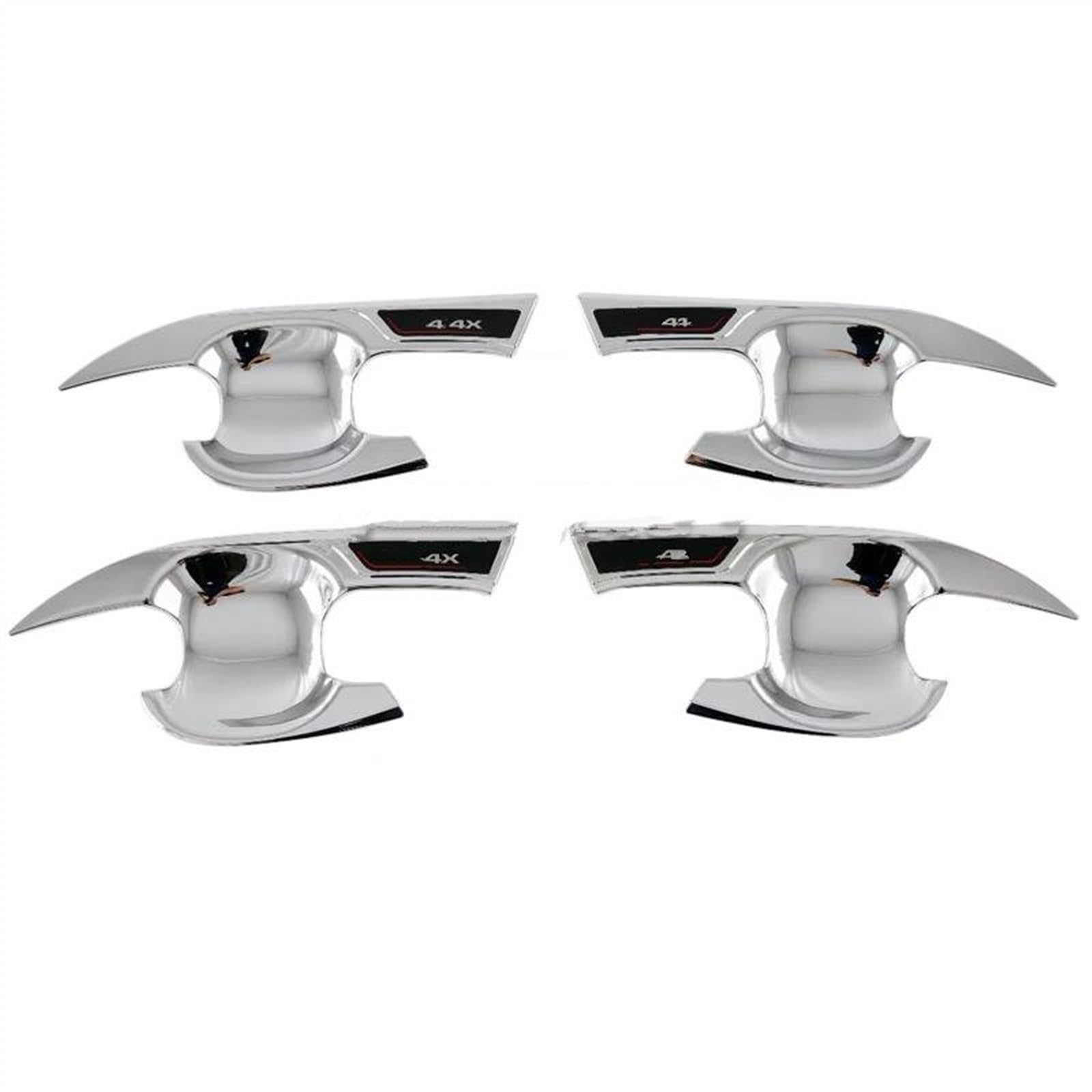 CSSPDM Door Handle Covers 4 Pieces Car Electric Plate Exterior Cover for Toyota BZ4X 2022 2023(Chrome B)