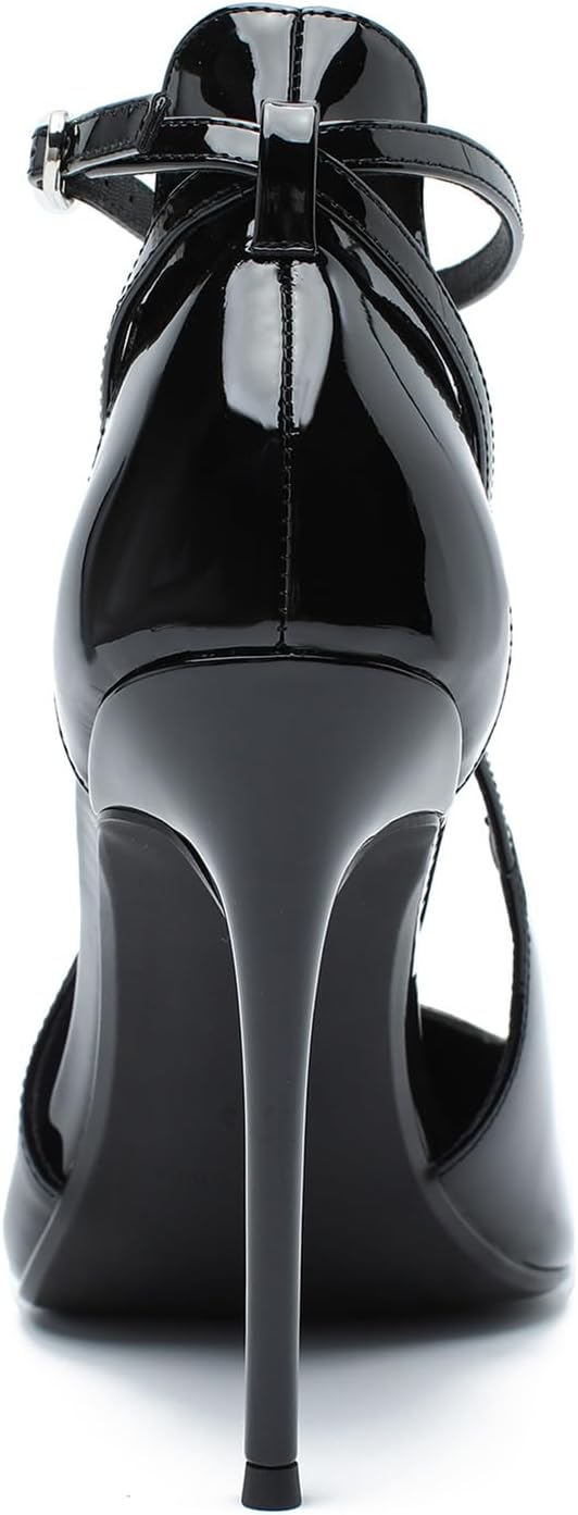 Unisex Men's Women's Pointed Toe High Heels Sexy Stiletto Heels Ankle Strap Pumps Dress Party Comfortable Shoes - Image 5