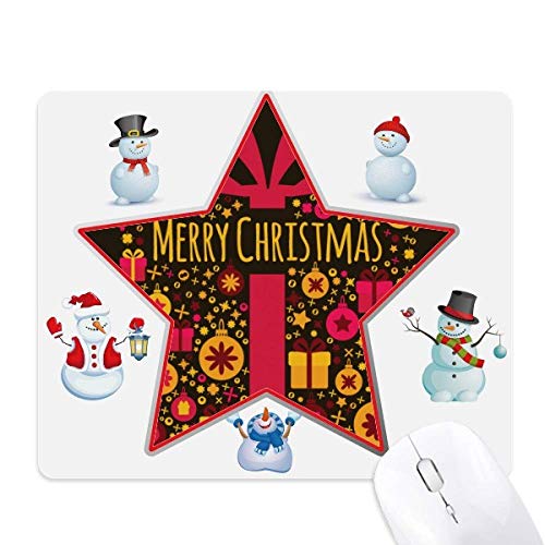 Tapis de souris bonhomme de neige noir pour protéger le bureau et décorer pour Noël