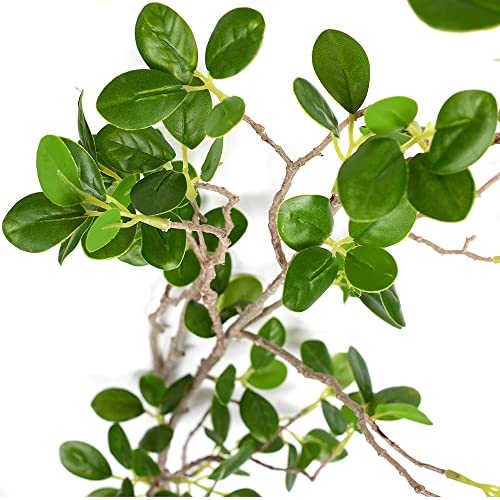 3Pcs Artificial Branches Plants Artificial Greenery Stems Faux Greenery Stems Faux Branches For Vase Plant Artificial Eucalytus Branches Fake Ficus Twig (45"/Each Branch) (Green) #TOP2
