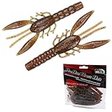 RUNCL ProBite Crawfish Baits Crawfish Red 4in, Soft Fishing Lures (Pack of 15)